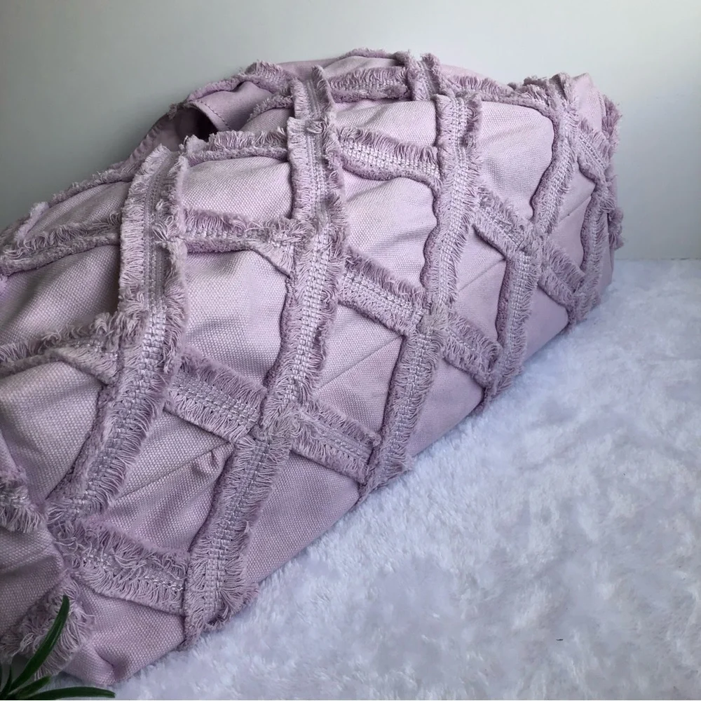 Urban Expressions Barbuda Cotton Hobo Shoulder Bag, Lavender, NWT